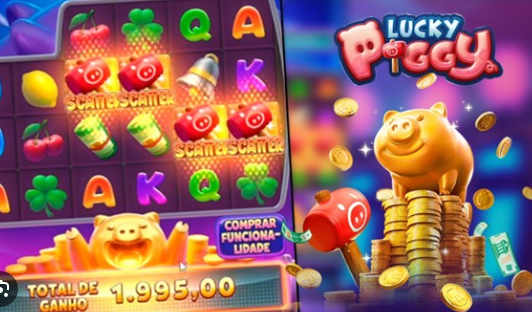 Lucky Piggy, slot online, caça-níqueis, sorte, gráficos encantadores, rodadas de bônus, giros grátis, multiplicadores, cassino online, símbolos especiais.